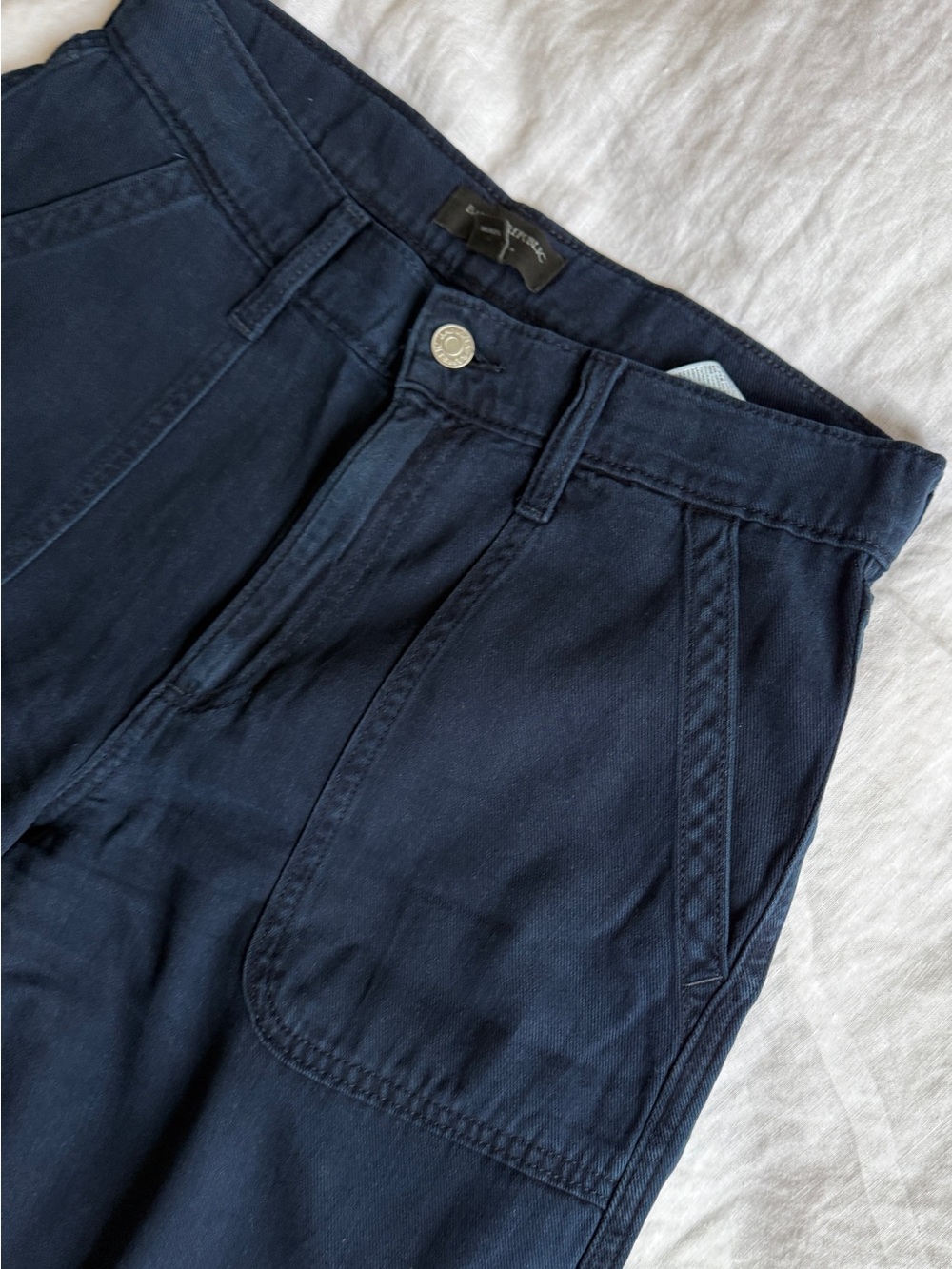 Banana Republic Navy Wide-Leg Women's Pants - Picture 2 of 9